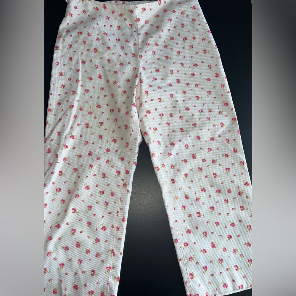 Lauren Ralph Lauren Vintage Women’s Cropped Floral Pants Size 6 preppy feminine